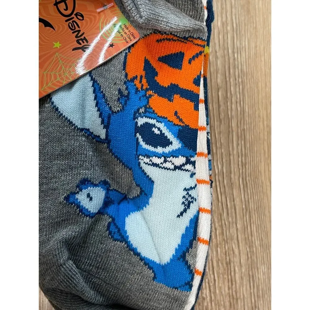 Disney Lilo & Stitch Halloween 9 Pairs No Show Socks Size 4-10 NEW Assorted